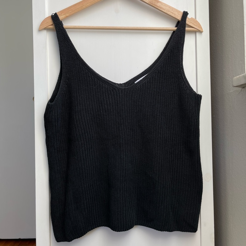 Amazon The Drop Black Knit Tank! Sweater Tank Oversized